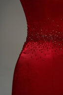 Crimson Radiance Crystal Silk Taffeta Gown for women, from IHF STUDIO, The Viet Concept 