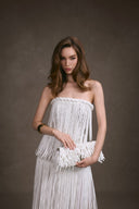 KEIRA TONG • Fringe Lace Corset Full-Length Dress