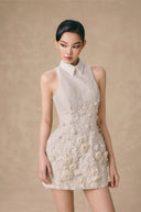 Feuille Garden Embellished Tweed Mini Dress for women, from VONTIER DE MONTIER, The Viet Concept