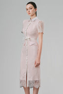  Cream Dential Midi Dress for women, from White Plan, The Viet Concept 