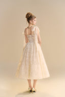 LINH PHUNG • Ravelle Floral Lace A-Line Midi Dress