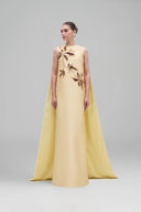 Lysandra Coral Crystal Cape Gown for women, from 21SIX, The Viet Concept