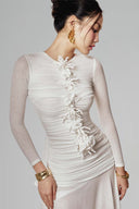 Serene Bow Crepe  Evening Dress for women, from DO LONG, The Viet Concept 