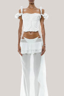 White Mai Maxi Skirt for women, from Huelley Rose, The Viet Concept