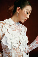 Bach Sa Orchid Embroidered Silk Ao Dai Dress for women, from KEIRA TONG, The Viet Concept