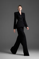 GVLUX • Shining Striped Chest Cut Blazer