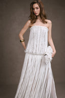 KEIRA TONG • Fringe Lace Corset Full-Length Dress