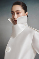 Neige Lumière Satin Mini Dress for women, from HA THANH VIET, The Viet Concept 