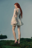 Euphrosyne Pastel Lace Radiance Couture Dress for women, from LA VIERGE, The Viet Concept 