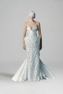 HA THANH VIET • Christopher Hand-Embroidered Floral Taffeta Mermaid Gown