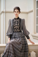 ROSEE de MATIN • Tiger Pattern Midi Dress