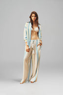 Xita Azure Striped Silk Pants for women, from XITA, The Viet Concept 
