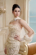Solstice Poet Sleeve Sheer Cape for women, from CALISTA, The Viet Concept 