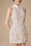 Feuille Garden Embellished Tweed Mini Dress for women, from VONTIER DE MONTIER, The Viet Concept