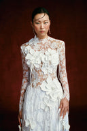 Bach Sa Orchid Embroidered Silk Ao Dai Dress for women, from KEIRA TONG, The Viet Concept