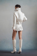 Neige Lumière Satin Mini Dress for women, from HA THANH VIET, The Viet Concept 