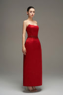 Crimson Radiance Crystal Silk Taffeta Gown for women, from IHF STUDIO, The Viet Concept 
