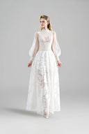 ROSEE DE MATIN • Smocking Flower White Tulle Dress