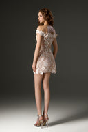 Ivory Jardin Pearl-Embellished Lace Bustier Mini Dress for women, from IHF STUDIO, The Viet Concept