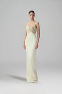 BYDI • Niel Beaded Mesh Silk Evening Gown