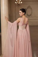Fae Embellished Corset Gown in Blush Pink for women, from JOSEPHINE, The Viet Concept 