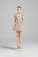 ROSEE de MATIN • Gray Rose Mini Dress