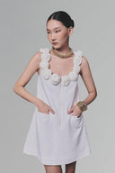  White Rosellia Mini Dress for women, from Keira Tong, The Viet Concept 