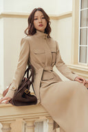 Statement Belt Silk Cotton Trenchcoat for women, from HOBB, The Viet Concept