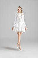 ROSEE de MATIN • White Chopical Mini Dress