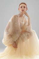 Grace Gored See-Through Tulle Floor Length Skirt for woman, from ARTI, The Viet Concept