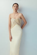 BYDI • Niel Beaded Mesh Silk Evening Gown