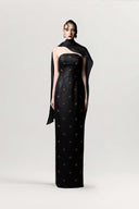 GVLUX • Rococo Radiance Leather Strapless Gown