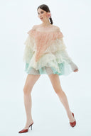 LA VIERGE • Campanilla Ombré Tulle Bell Mini Dress
