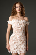 Ivory Jardin Pearl-Embellished Lace Bustier Mini Dress for women, from IHF STUDIO, The Viet Concept