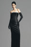 Josie Strapless Back Slit Satin Floor Length Dress for women, from Maison Des Copains, The Viet Concept