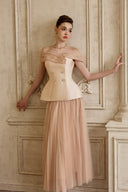 CALISTA • Dorell Pleated Tulle Silk-Lined Maxi Skirt