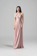 LINH PHUNG • Lysora Silk Satin Draped Evening Gown