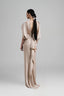 Bancha Sheath Cape Sleeved Silk Satin Floor Length Dress for women, from Ha Thanh Viet, The Viet Concept 
