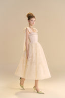 LINH PHUNG • Ravelle Floral Lace A-Line Midi Dress