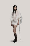Carp Blouson Boat Neck Chiffon Mini Dress for women, from DAS LA VIE, The Viet Concept 