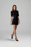 Asymmetric Flap Collar Viscose Top for women, from KEIRA TONG, The Viet Concept 