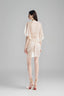 Cream Asymmetrical Wrap Top for women, from Must Have, The Viet Concept 