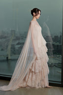 THÉSONG • Ivoire Clair Ruffled Chiffon Evening Gown