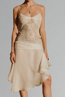 Cream Diana Midi Dress for women, from La Vierge, The Viet Concept 