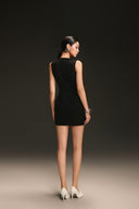 Goblet Structured Twill Mini Dress for women, from Keira Tong, The Viet Concept