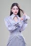 Ilaria Straight Poet Sleeved Organza Shirt for women, from Lam Khue, The Viet Concept 