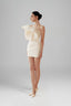 White Devine Petal Mini Dress for women, from LINH DOAN, The Viet Concept