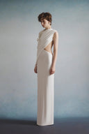 Poise Asymmetric Pleated Gown for women, from HA THANH VIET, The Viet Concept 