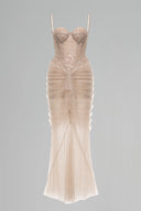 LUCILLA • Elif Embroidered Floral Lace Mermaid Evening Gown