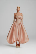 WHITE PLAN • Veronica Couture Taffeta Evening Gown